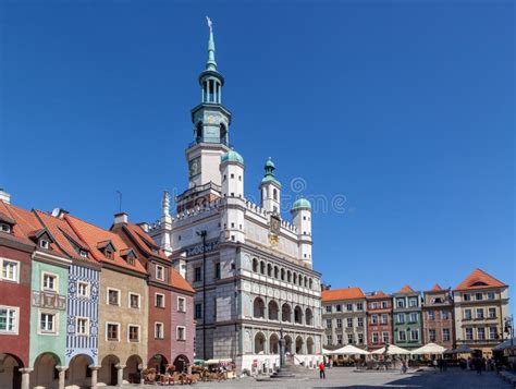 Town Hall And The Colorful Historical Buildings In Old Market Square