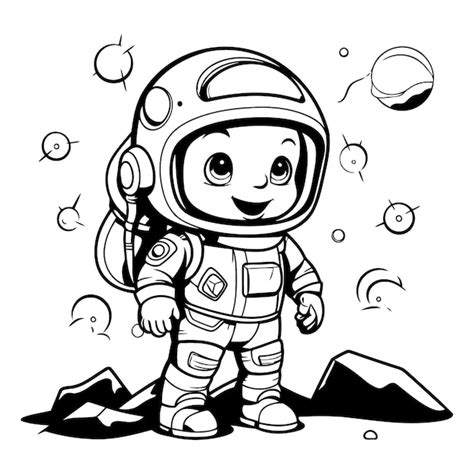 Ilustraci N Vectorial De Un Astronauta Lindo En Traje Espacial Al