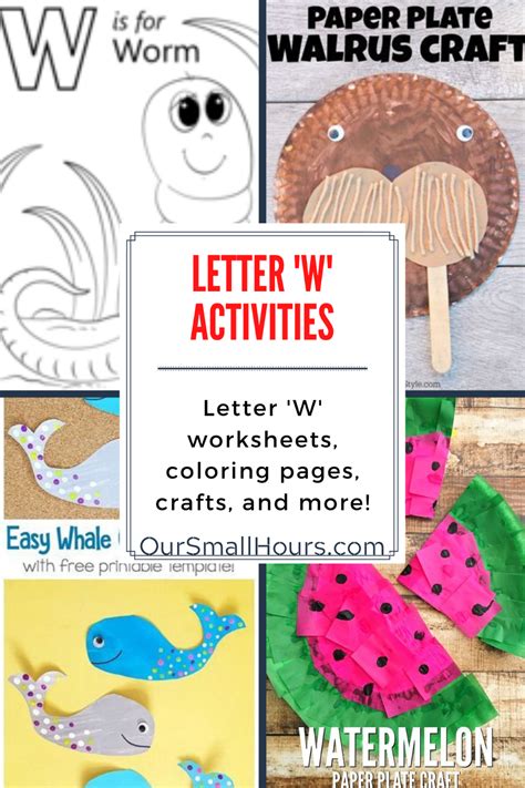 Letter W Activities Worksheets Coloring Pages And Crafts Letter W