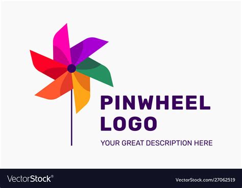 Pinwheel Logo Royalty Free Vector Image VectorStock