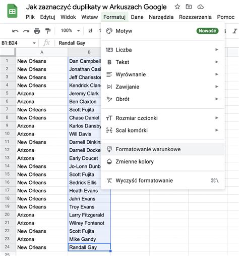 Jak Zaznaczy Duplikaty W Arkuszach Google Szybka Instrukcja Started