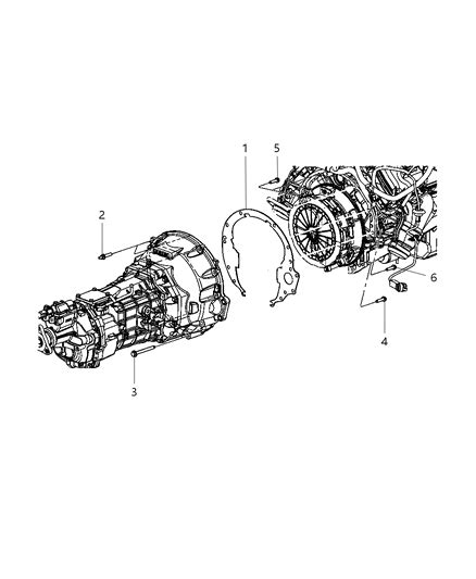 Mounting Bolts Of Manual Transmission 2013 Dodge Challenger