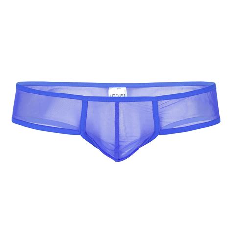 String Taille Basse En Maille Transparente Pour Homme Mini Slip Sous V Tement Lingerie Doux