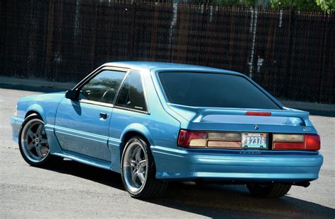 1992 Ford Mustang Gt Cars Modified Blue Wallpapers Hd Desktop