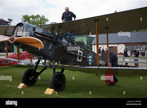 Bristol Fighter Ww1 Biplane Aircraft At A Shuttleworth Collection Air