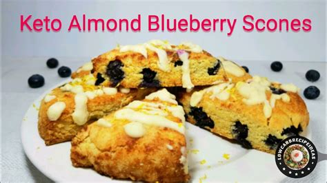 How To Make Keto Almond Blueberry Scones With Lemon Glaze Soft Buttery Flaky And Delicious