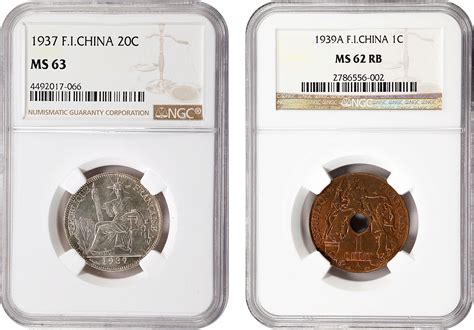 French Indo China Duo Of Minor Coinage Pieces