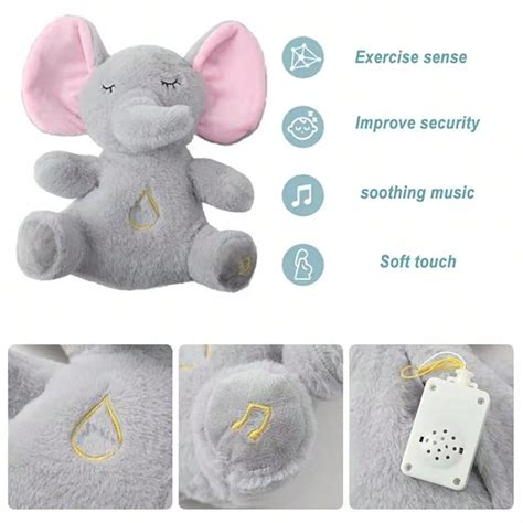 1pc Breathing Teddy Bear Plush Toy Breathing Elephantcartoon