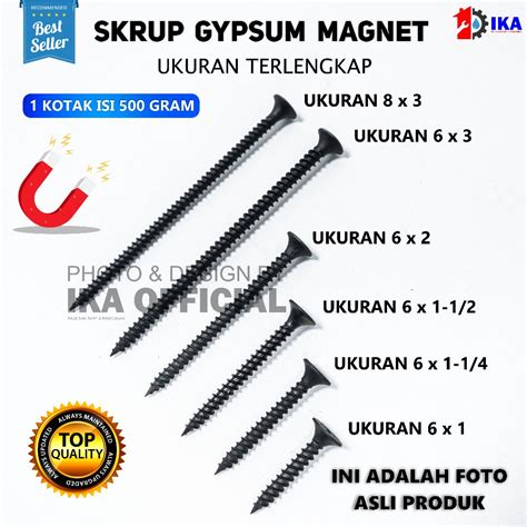 Jual Sekrup Gypsum Skrup Gipsum Kayu Drywall Inch