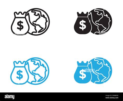 Capitalism Icon Vector Line Logo Mark Or Symbol Set Collection Outline