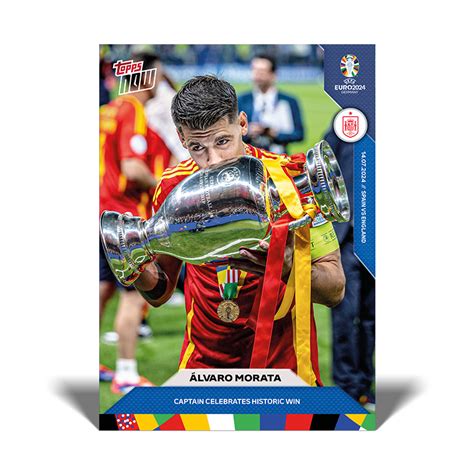 Lvaro Morata Captain Celebrates Historic Win Euro Topps Now