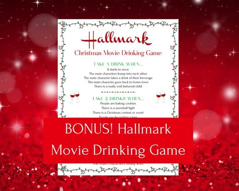 Hallmark Christmas Movie Trivia Game Hallmark Movie Watching Drinking