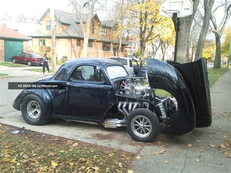 1941 Real Steel Nostalgia Willys Coupe Gasser Rat Hot Rod With Blown 548 Bbc