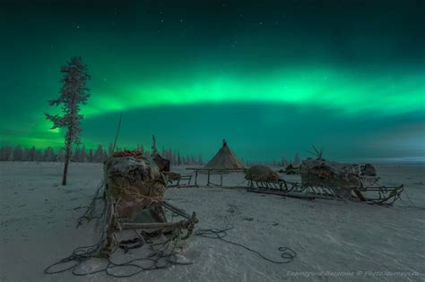 #ямал #зима #ненецкий чум #чум #стойбище #северное сияние Photographer ...