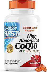 Doctor S Best High Absorption CoQ10 With BioPerine 100 Mg 120