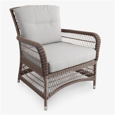 Hampton Outdoor Armchair Natural With Linen Alfresco Emporium