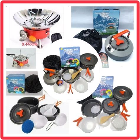 Jual PAKET Alat Masak Camping Kompor Cooking Set Outdoor Nesting