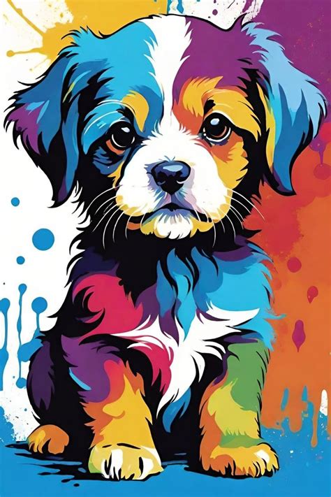 Pinterest In 2024 Dog Painting Pop Art Dog Pop Art Pop Art Cat