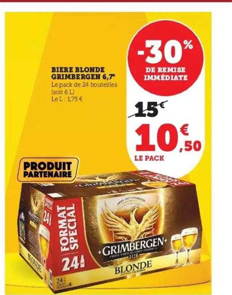 Promo Bi Re Blonde Grimbergen Chez Super U Icatalogue Fr