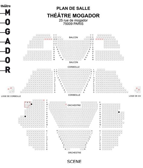 The Théâtre Mogador map - Map of The Théâtre Mogador (France)