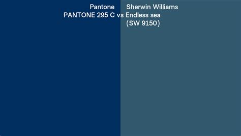 Pantone C Vs Sherwin Williams Endless Sea Sw Side By Side