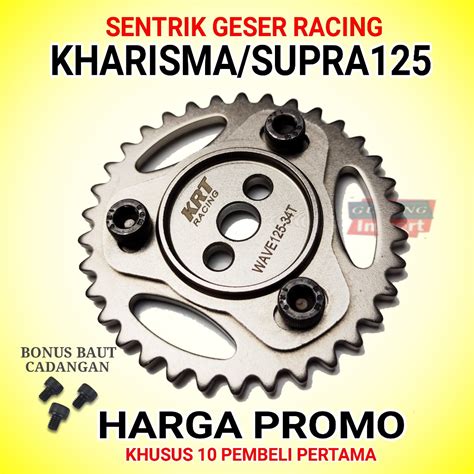 Jual GEAR GIR GIGI SENTRIK GESER KHARISMA SUPRA125 KRT RACING Shopee