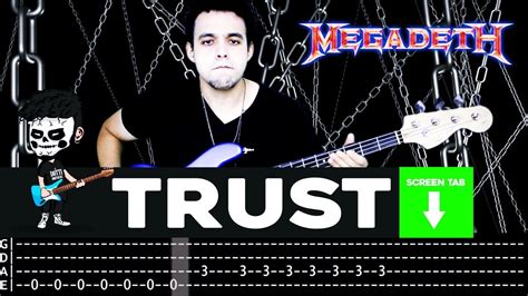 【megadeth】 Trust Cover By Cesar Lesson Bass Tab Youtube