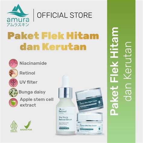 Jual Paket In Amura Retinol Serum Skincare Serum Mencerahkan Dan