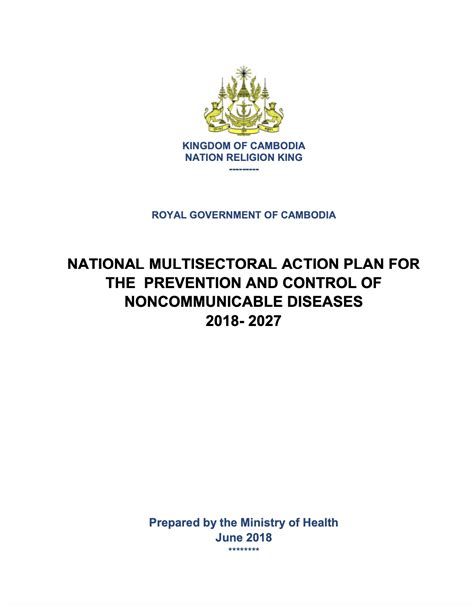 Cambodia National Multisectoral Action Plan For The Prevention And