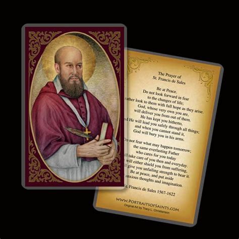 St Francis De Sales Holy Card Doctor Of The Church Etsy Holy Cards