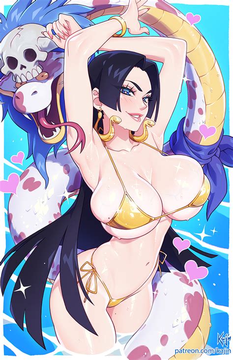 Kajin Kajinman Boa Hancock Salome One Piece One Piece Highres 1girl Arms Up Bikini