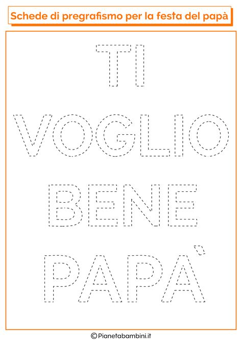 Pregrafismo Sulla Festa Del Pap Per La Scuola Dell Infanzia