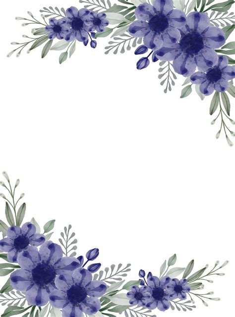 Premium Vector Beautiful Purple Watercolor Frame