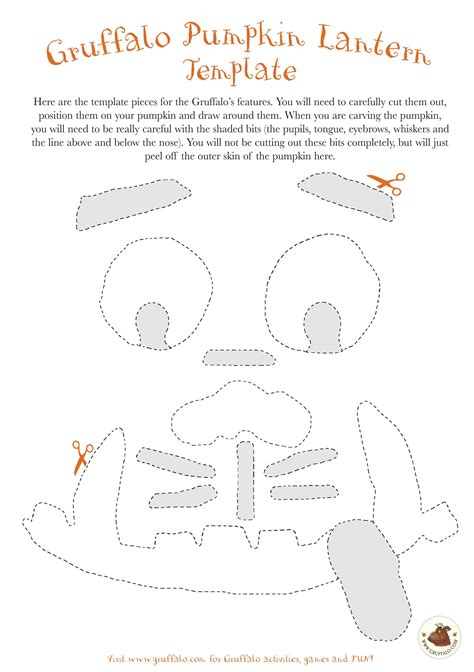 Gruffalo Free Pumpkin Stencil Pumpkin Pattern Pumpkin Template