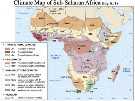 Climate Map Of Sub Saharan Africa