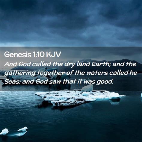 Genesis 1 10 KJV Bible Verse Images