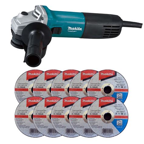 Esmerilhadeira Angular Makita Profissional M9510b 850w Mais 10 Discos