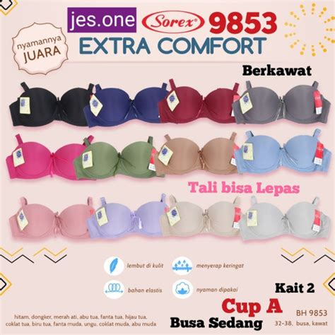 Jual Sorex 9853 Bra Berkawat Busa Cup A Kait 2 Shopee Indonesia