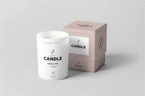 Candle Box Mock Up On Behance Candle Mockup Candle Box Packaging