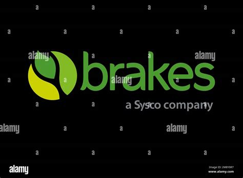 brake bros logo black background stock photo alamy