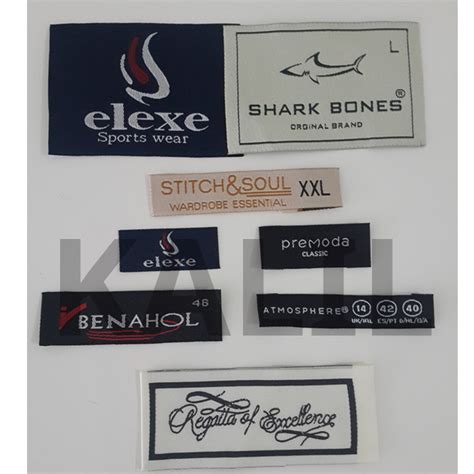 White Woven Custom Name Labels For Garments Packaging Type Packet At