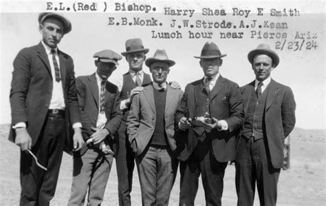 Arizona Governor George Wp Hunt And A Group Of Men At The Prison Road