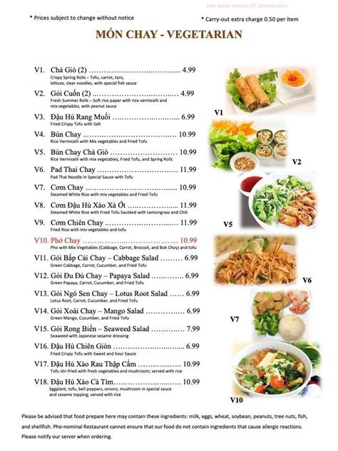 Menu At Pho Nomenal Restaurant Ashburn