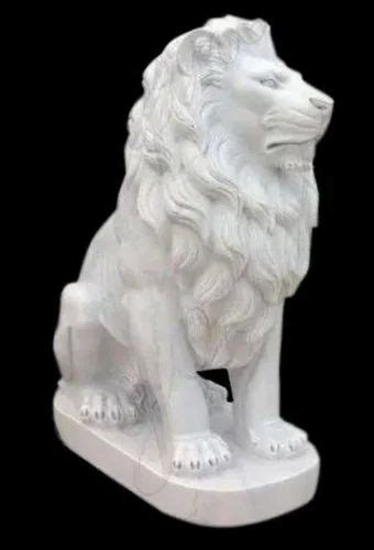 White Marble Lion, For Exterior Decor, Outdoor at Rs 65000/piece in ...