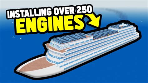 Installing Engines In My Cruise Ship In Roblox Cruise Ship Tycoon