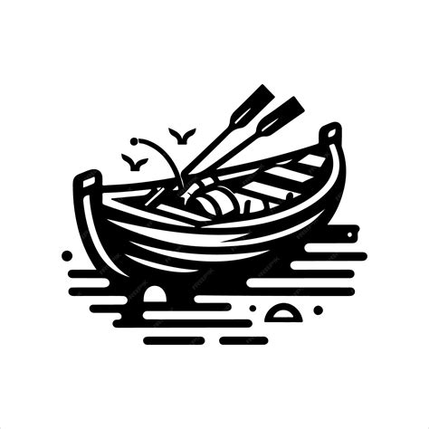 Drift Boat Silhouette Vector Illustrations Highquality Graphics For