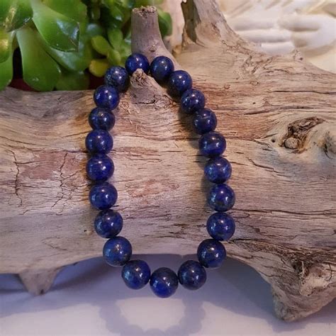 Bracelet Lapis Lazuli Perles 8mm Livraison 2472h 📦