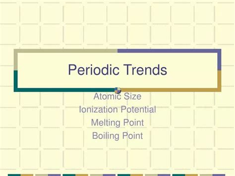 Ppt Periodic Trends Powerpoint Presentation Free Download Id1280807