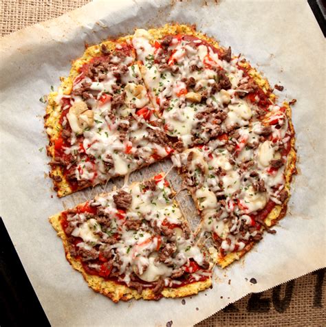 Best And Easiest Crispy Low Carb Cauliflower Pizza Crust Brownie