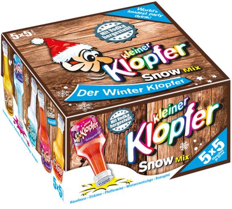 Kleiner KLOPFER SNOW Mix Box 25 X 2 Cl 16 Italien Shots Drink Shop